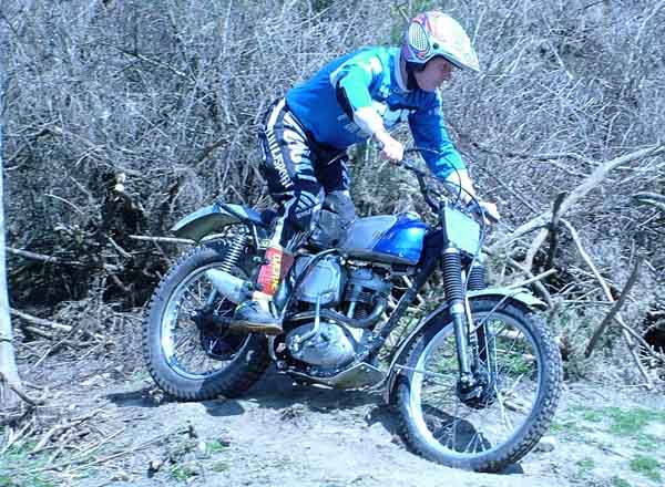 Mt Thomas Classic Trials Kerry Miles. BSA Mt Thomas Classic Trials Kerry Miles. BSA